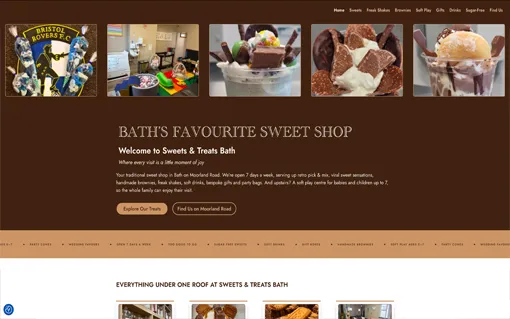 Sweets and treats Bath Website